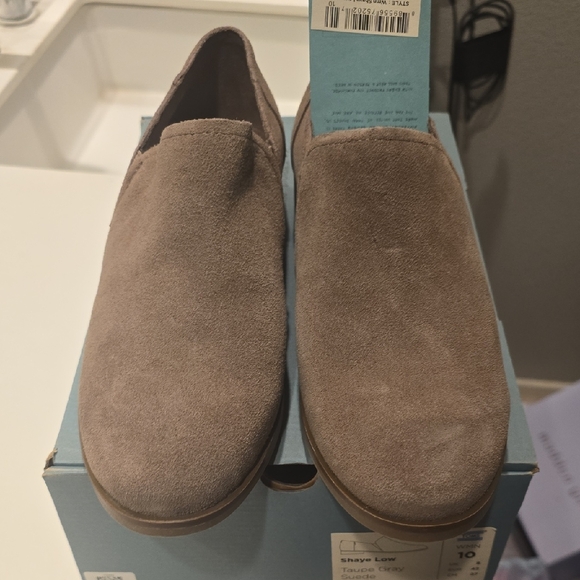 Toms Shoes - Toms Men's Suede Slip-Ons in Taupe Gray